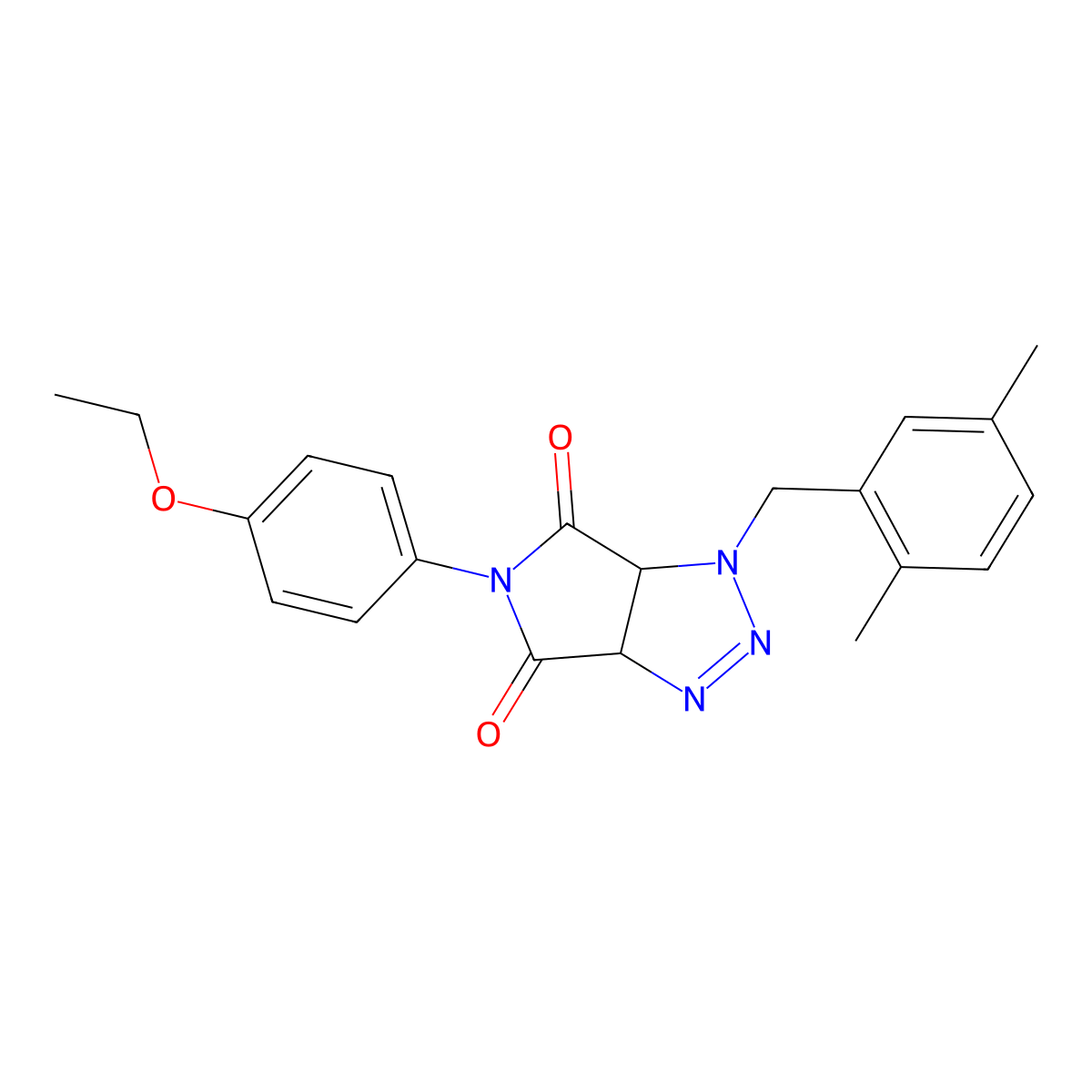 1-(2,5-dimethylbenzyl)-5-(4-ethoxyphenyl)-3a,6a-dihydropyrrolo[3,4-d][1,2,3]triazole-4,6(1H,5H)-dione molecular structure, CAS 1008273-59-3