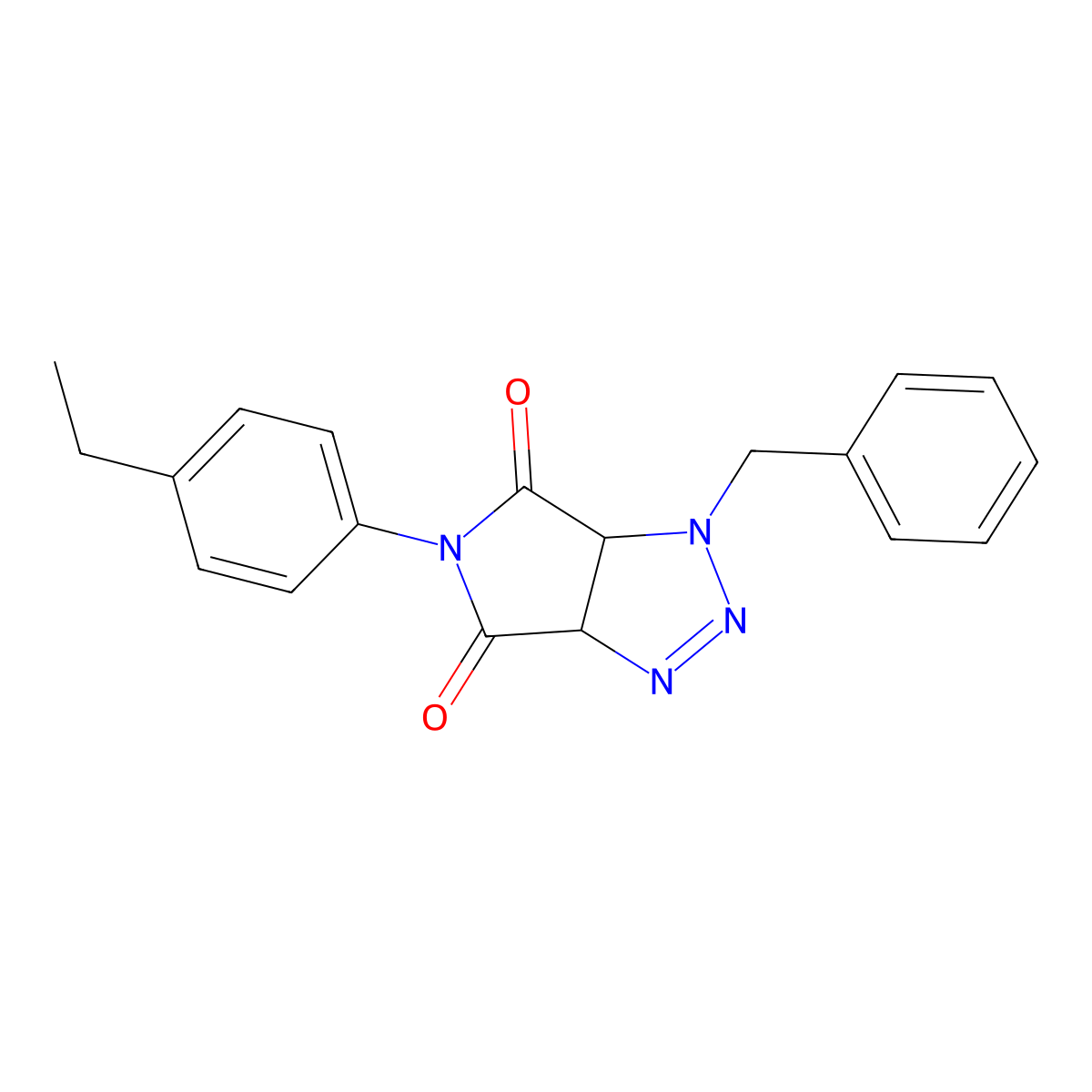 1-benzyl-5-(4-ethylphenyl)-3a,6a-dihydropyrrolo[3,4-d][1,2,3]triazole-4,6(1H,5H)-dione molecular structure, CAS 1008273-61-7