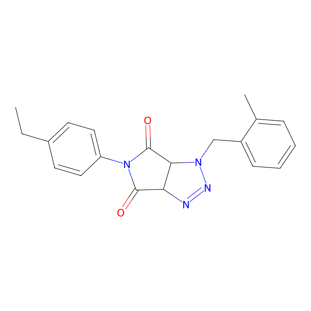 5-(4-ethylphenyl)-1-(2-methylbenzyl)-3a,6a-dihydropyrrolo[3,4-d][1,2,3]triazole-4,6(1H,5H)-dione molecular structure, CAS 1008273-63-9