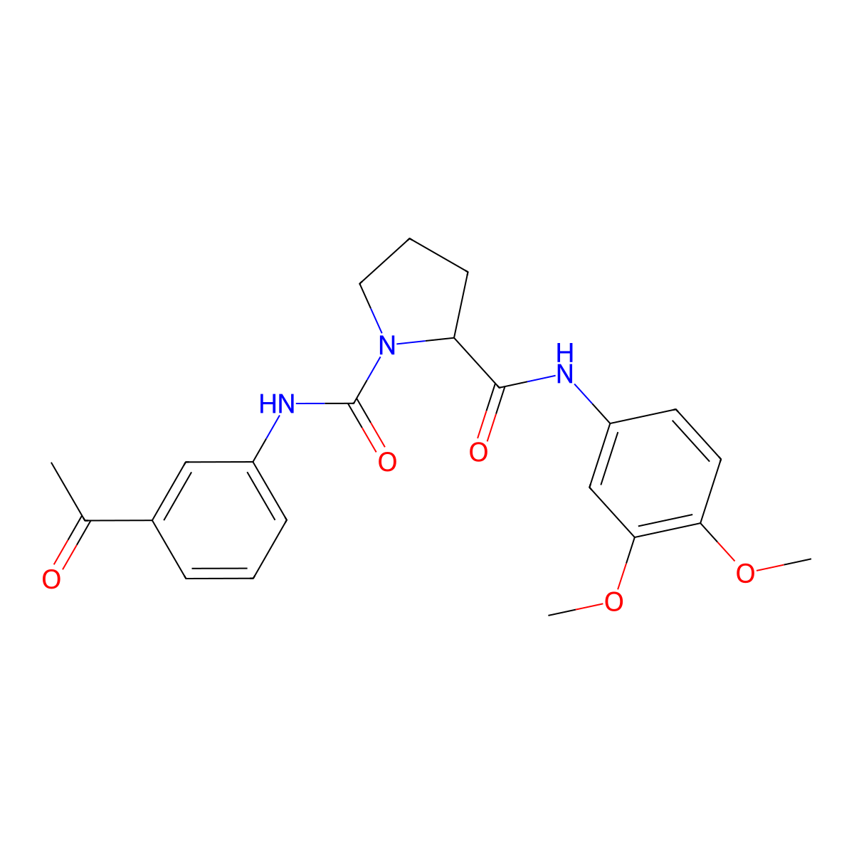 N1-(3-Acetylphenyl)-N2-(3,4-dimethoxyphenyl)-1,2-pyrrolidinedicarboxamide molecular structure, CAS 1008281-48-8