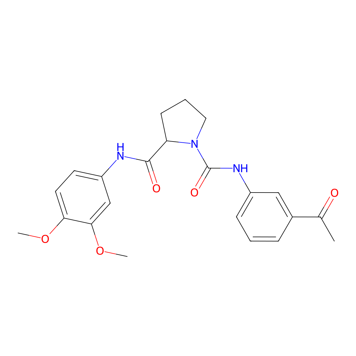 N1-(3-Acetylphenyl)-N2-(3,4-dimethoxyphenyl)-1,2-pyrrolidinedicarboxamide molecular structure, CAS 1008281-48-8