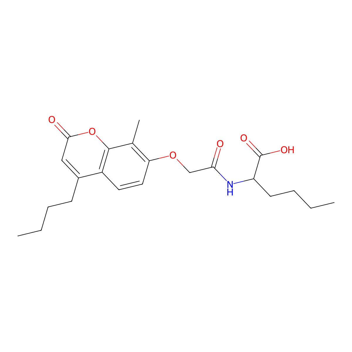 N-{[(4-butyl-8-methyl-2-oxo-2H-chromen-7-yl)oxy]acetyl}norleucine molecular structure, CAS 1008281-73-9