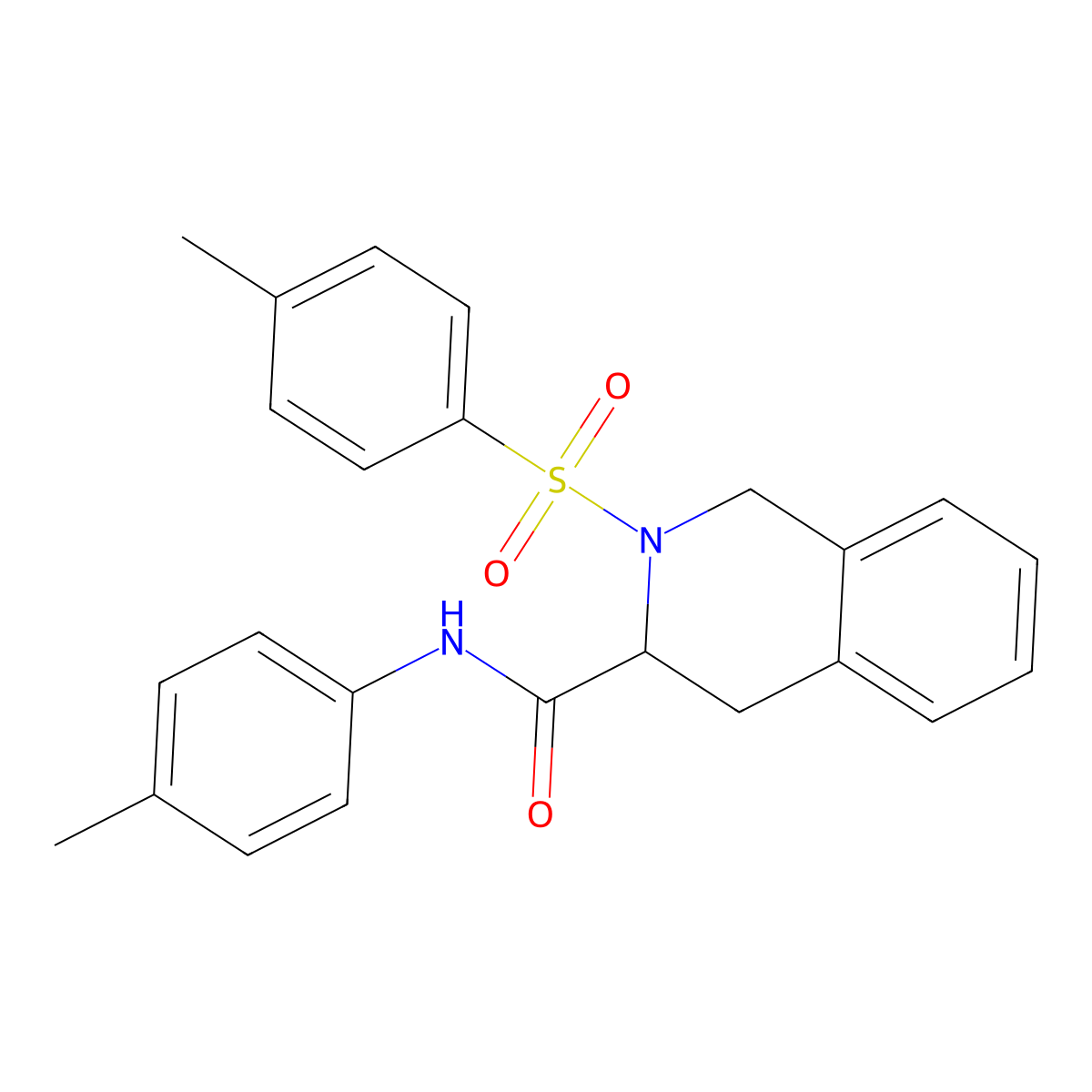 N-(4-methylphenyl)-2-[(4-methylphenyl)sulfonyl]-1,2,3,4-tetrahydroisoquinoline-3-carboxamide molecular structure, CAS 1008282-74-3