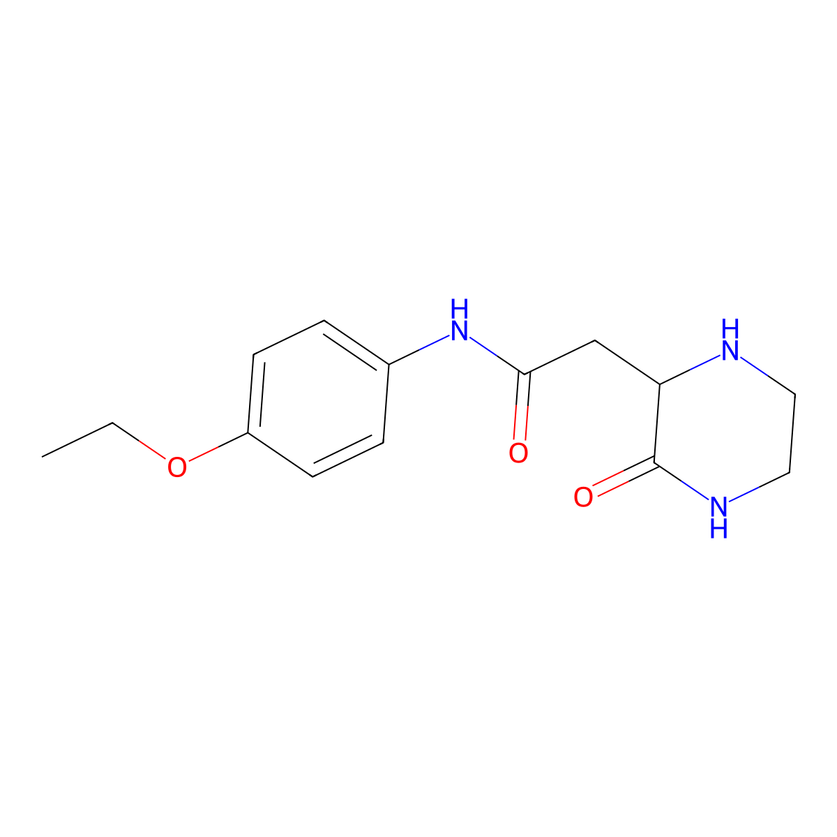 N-(4-ethoxyphenyl)-2-(3-oxopiperazin-2-yl)acetamide molecular structure, CAS 1008283-00-8