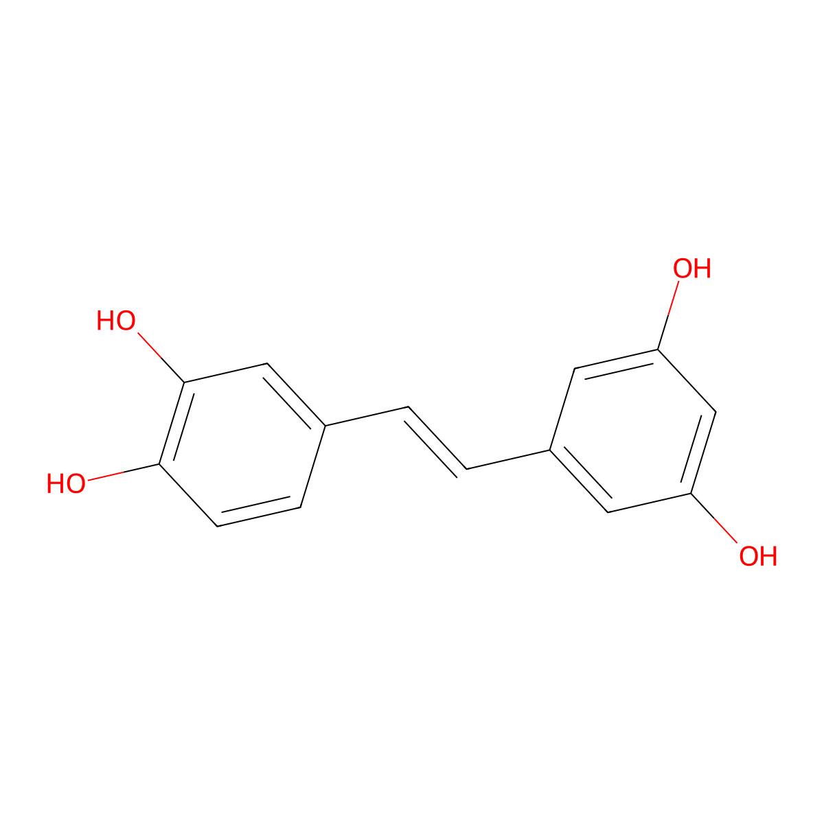 Piceatannol molecular structure, CAS 10083-24-6