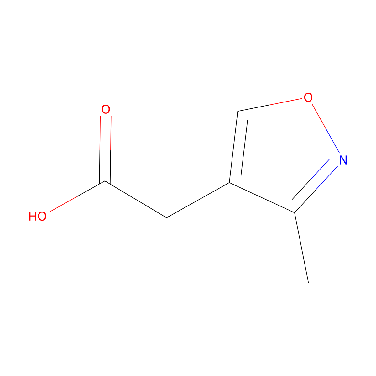 3-Methyl-4-isoxazoleacetic acid molecular structure, CAS 1008304-86-6