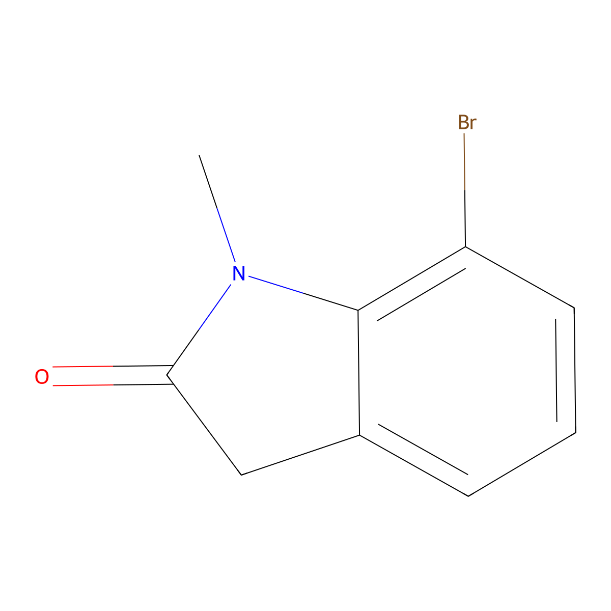 7-Bromo-1-methylindolin-2-one molecular structure, CAS 100831-25-2