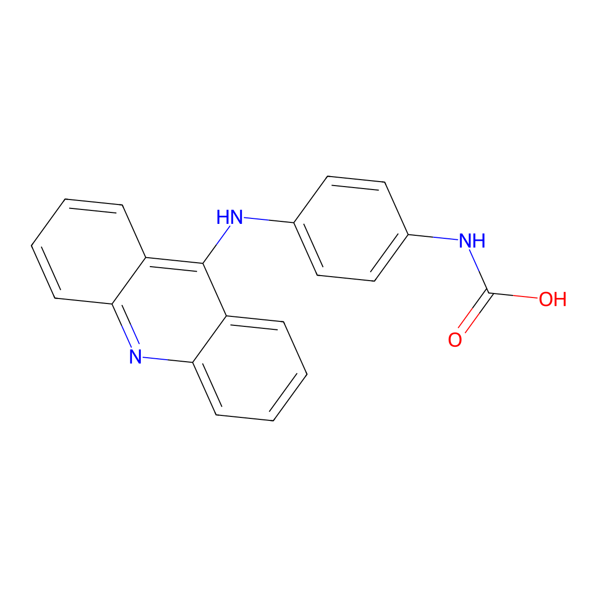 Carbanilic acid, p-(9-acridinylamino)- molecular structure, CAS 100836-79-1