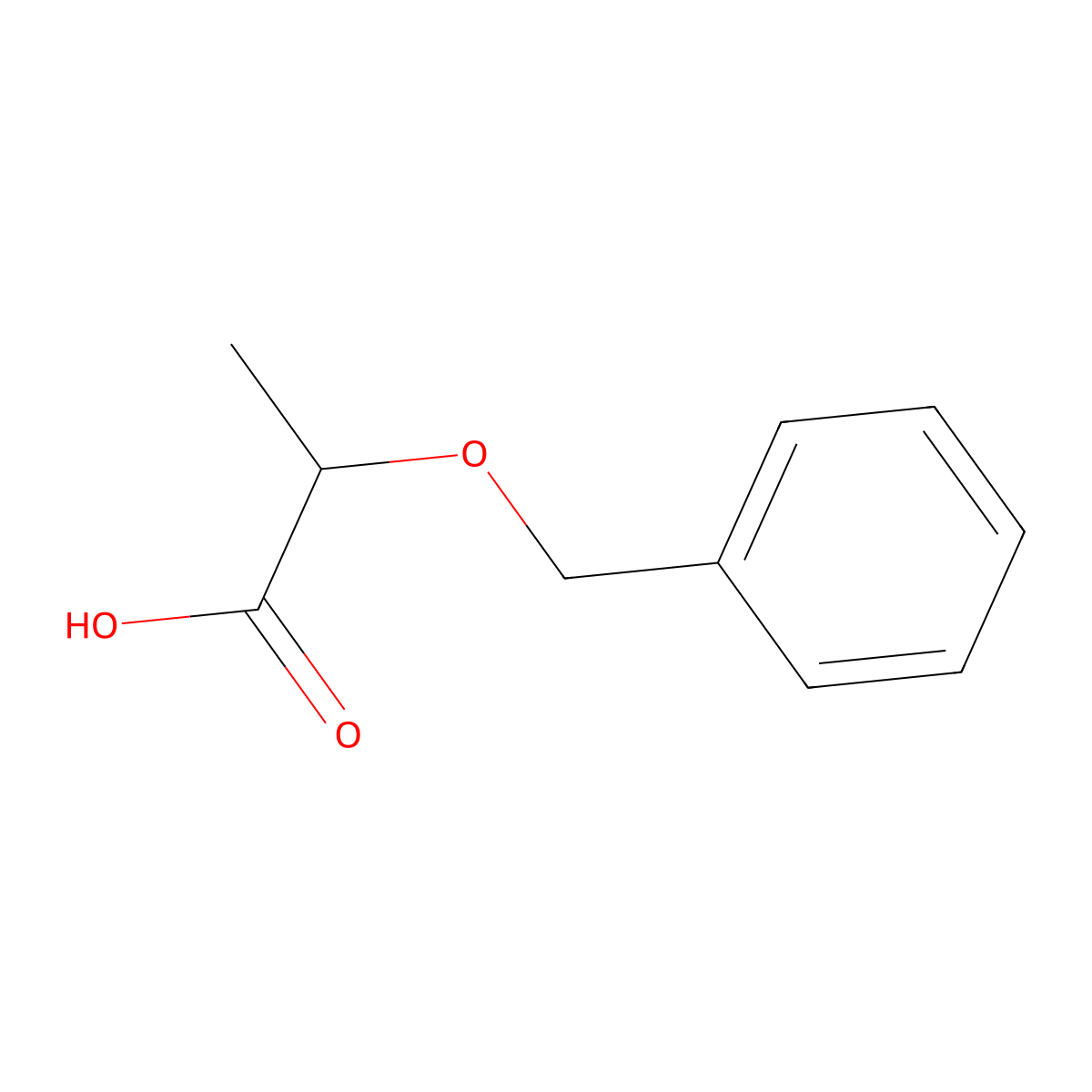 (2R)-2-phenylmethoxypropanoic acid molecular structure, CAS 100836-85-9