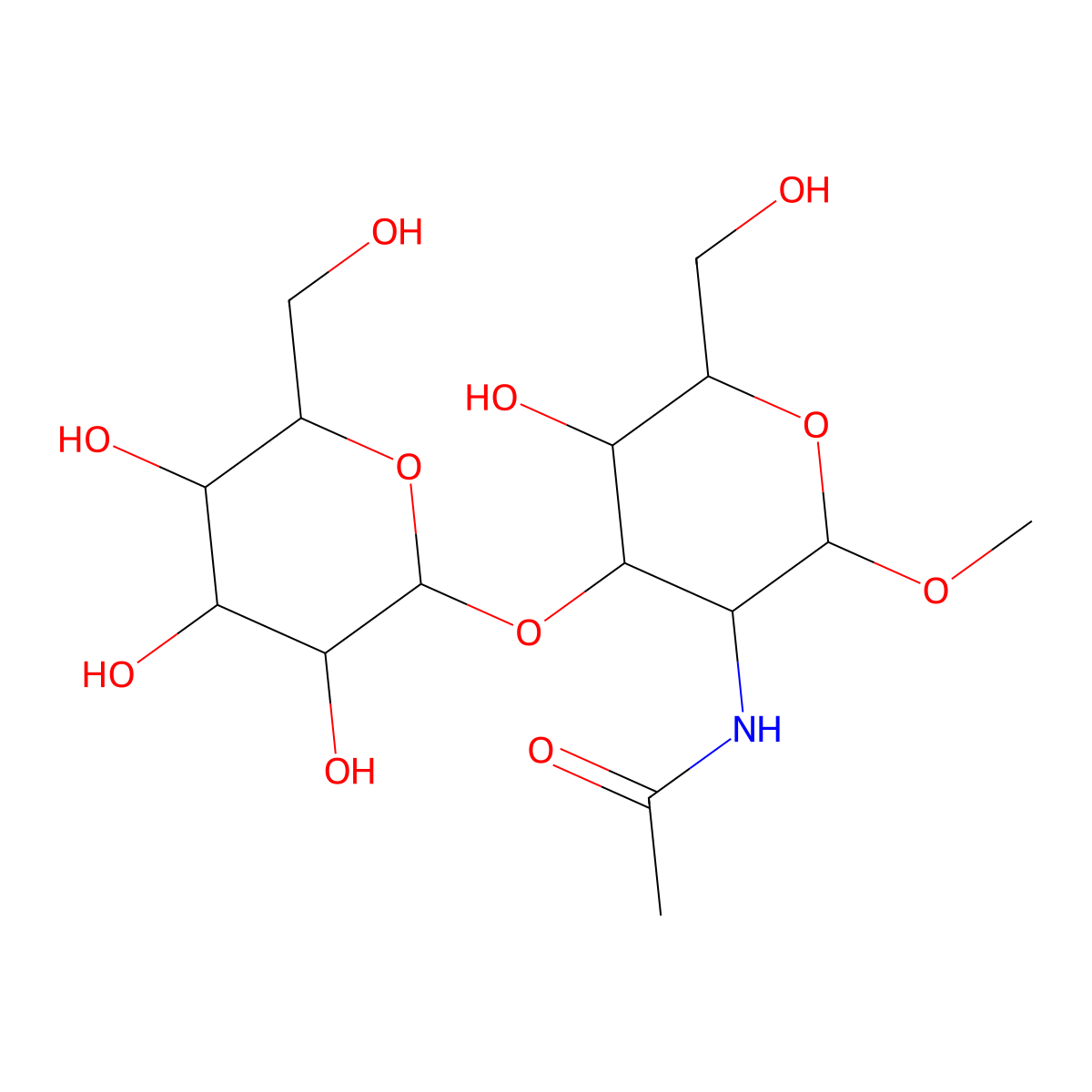 Galbeta1,3GalNAcalpha-O-Me molecular structure, CAS 100836-88-2