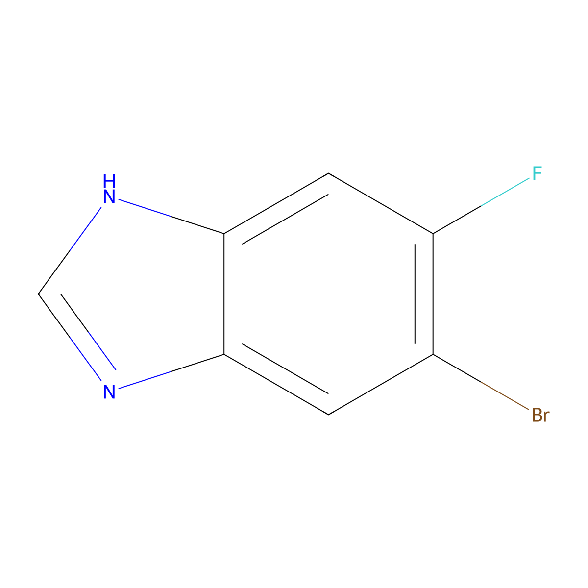 5-Bromo-6-fluoro-1H-benzo(d)imidazole molecular structure, CAS 1008360-84-6