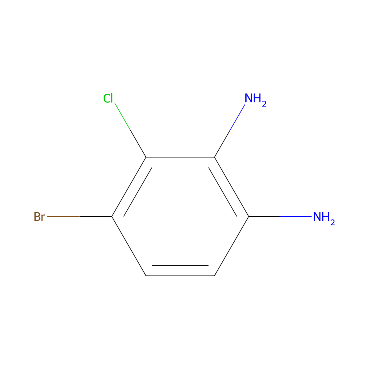 4-Bromo-3-chlorobenzene-1,2-diamine molecular structure, CAS 1008361-80-5