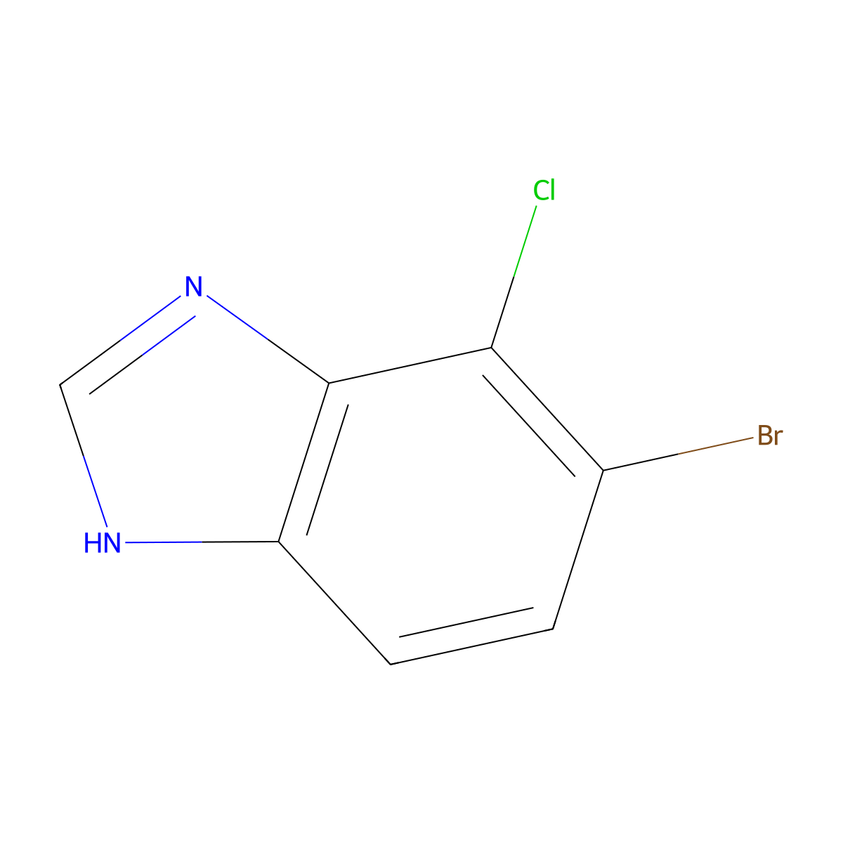5-bromo-4-chloro-1H-benzoimidazole molecular structure, CAS 1008361-81-6