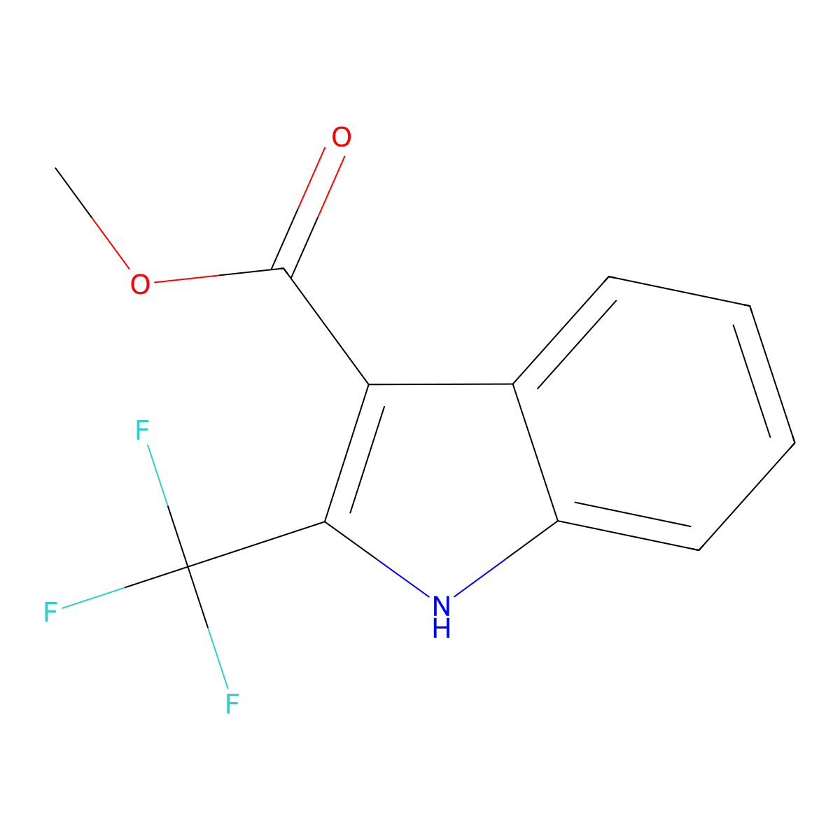 Methyl 2-(trifluoromethyl)-1h-indole-3-carboxylate molecular structure, CAS 1008365-18-1