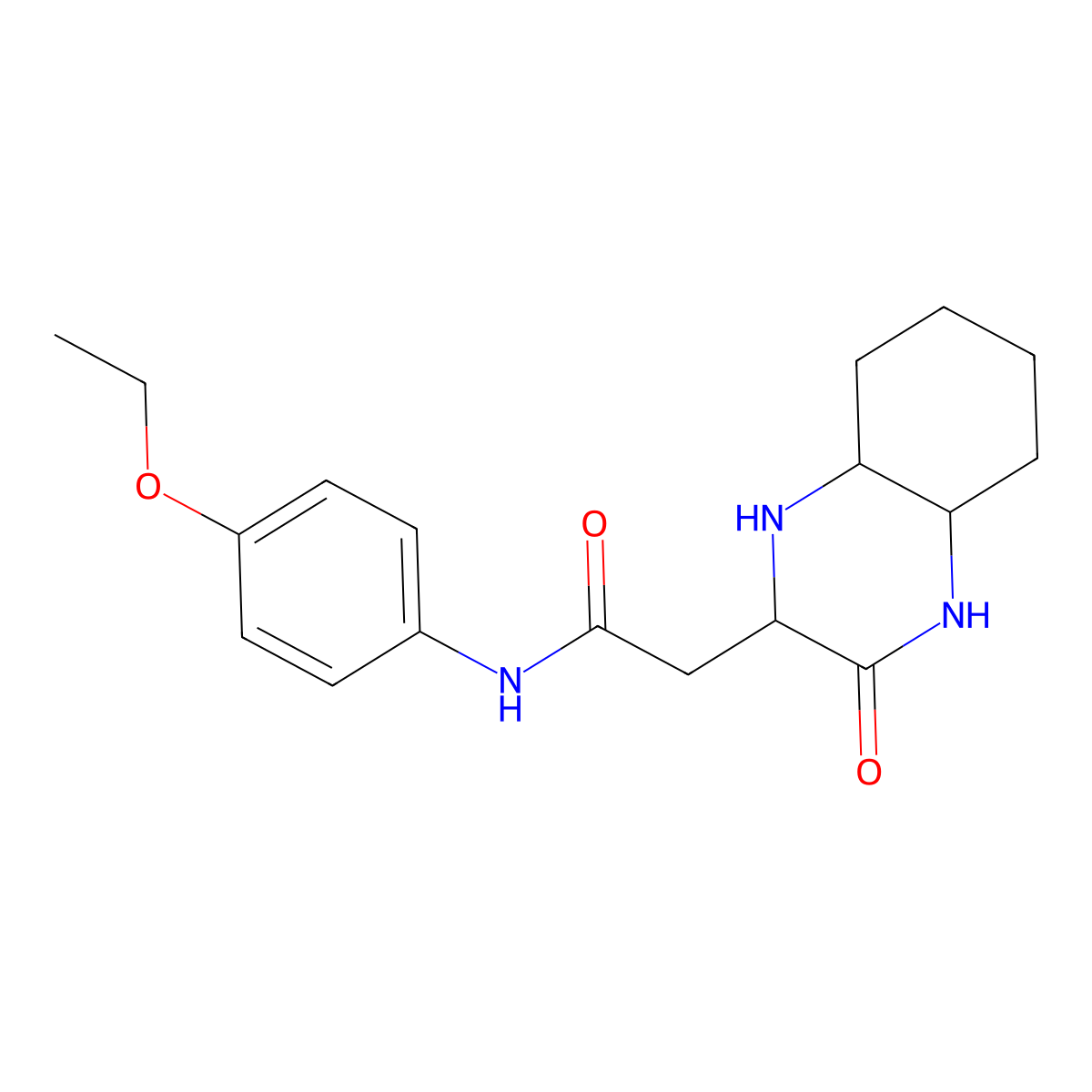 N-(4-ethoxyphenyl)-2-(3-oxodecahydroquinoxalin-2-yl)acetamide molecular structure, CAS 1008374-39-7