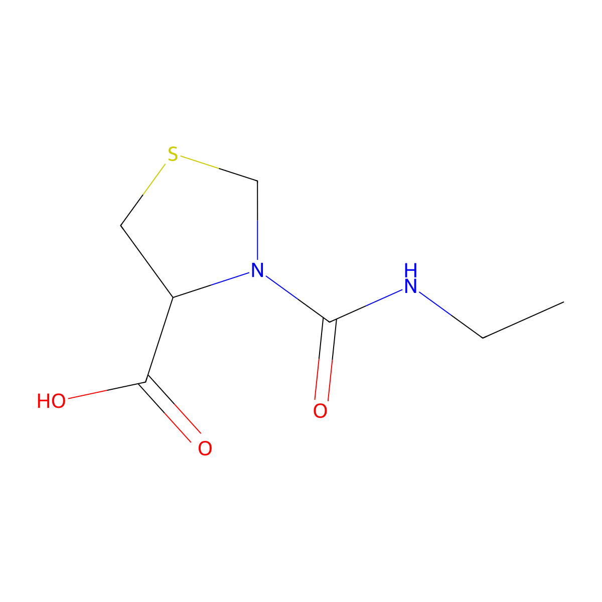 3-(Ethylcarbamoyl)-1,3-thiazolidine-4-carboxylic acid molecular structure, CAS 1008385-67-8