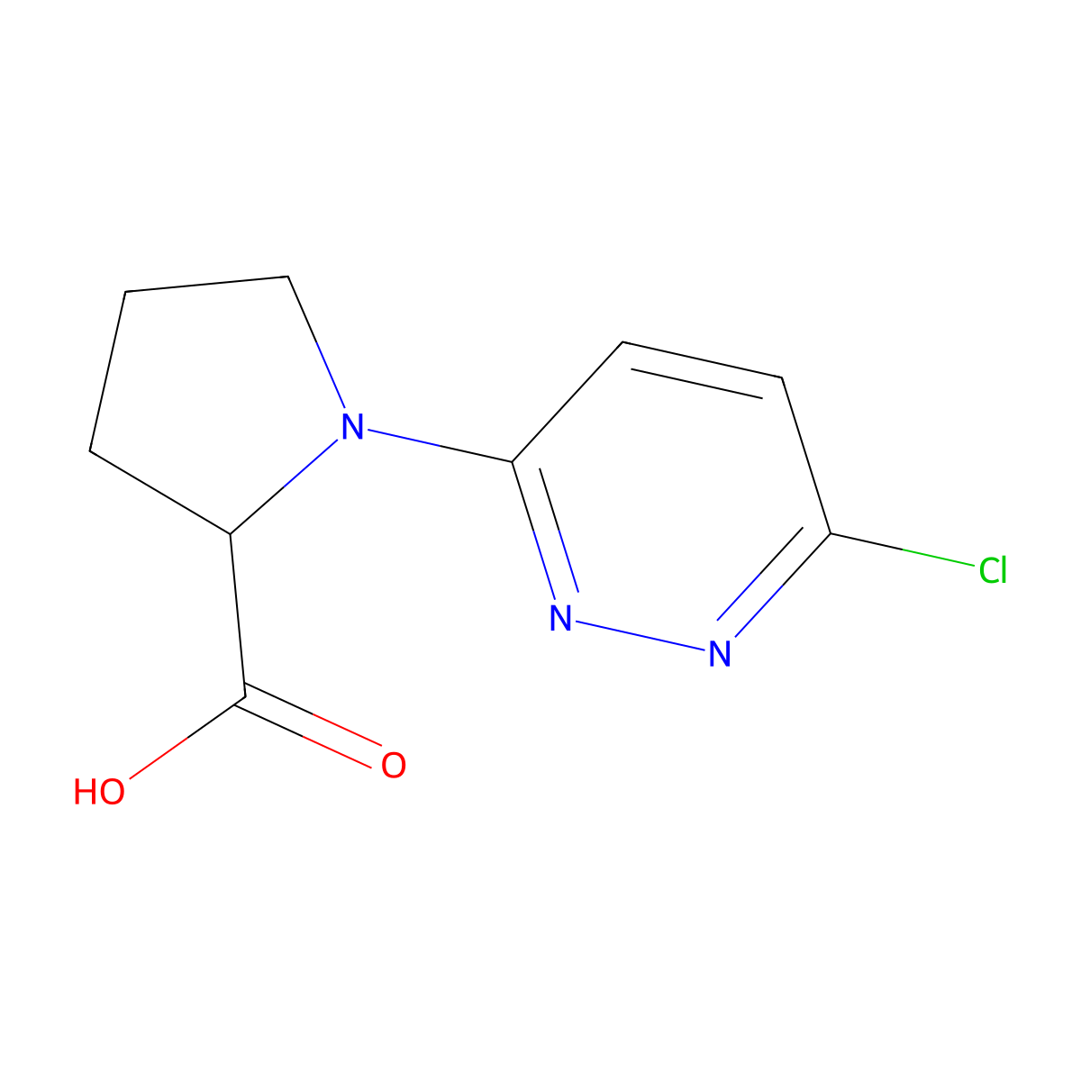 1-(6-Chloropyridazin-3-yl)proline molecular structure, CAS 1008387-77-6