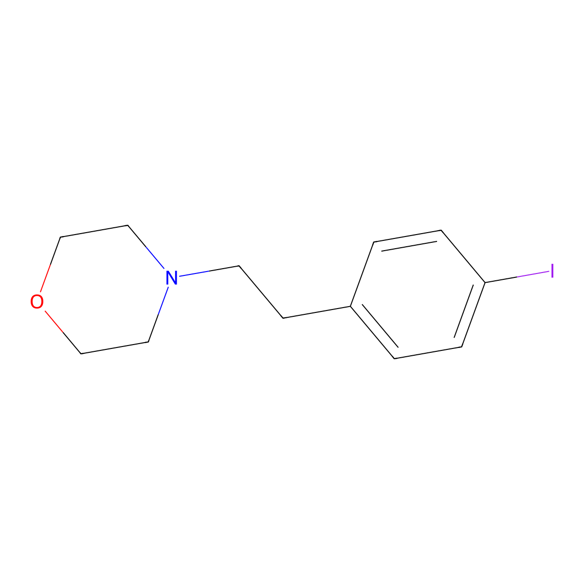 4-[2-(4-Iodophenyl)ethyl]morpholine molecular structure, CAS 100839-46-1