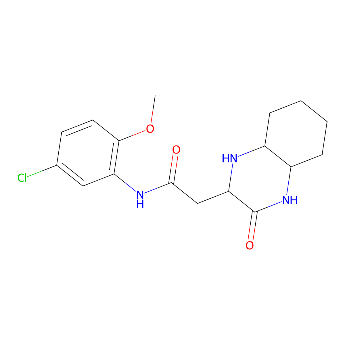 N-(5-chloro-2-methoxyphenyl)-2-(3-oxodecahydroquinoxalin-2-yl)acetamide molecular structure, CAS 1008395-68-3