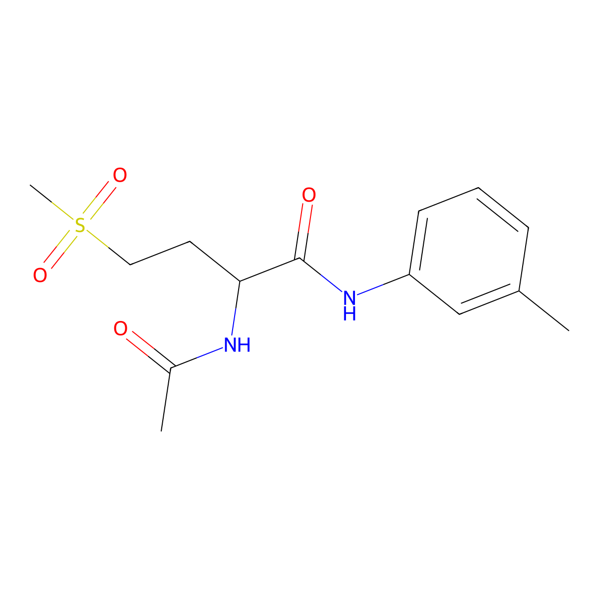 2-acetamido-4-(methylsulfonyl)-N-(m-tolyl)butanamide molecular structure, CAS 1008396-36-8