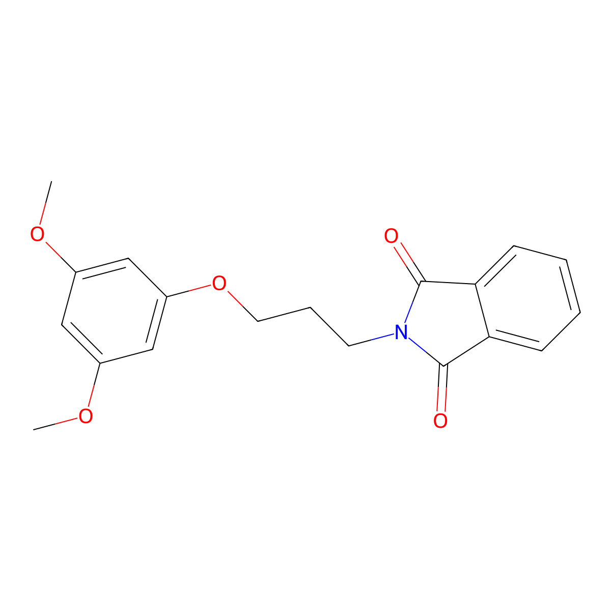 2-(3-(3,5-Dimethoxyphenoxy)propyl)isoindoline-1,3-dione molecular structure, CAS 100840-52-6