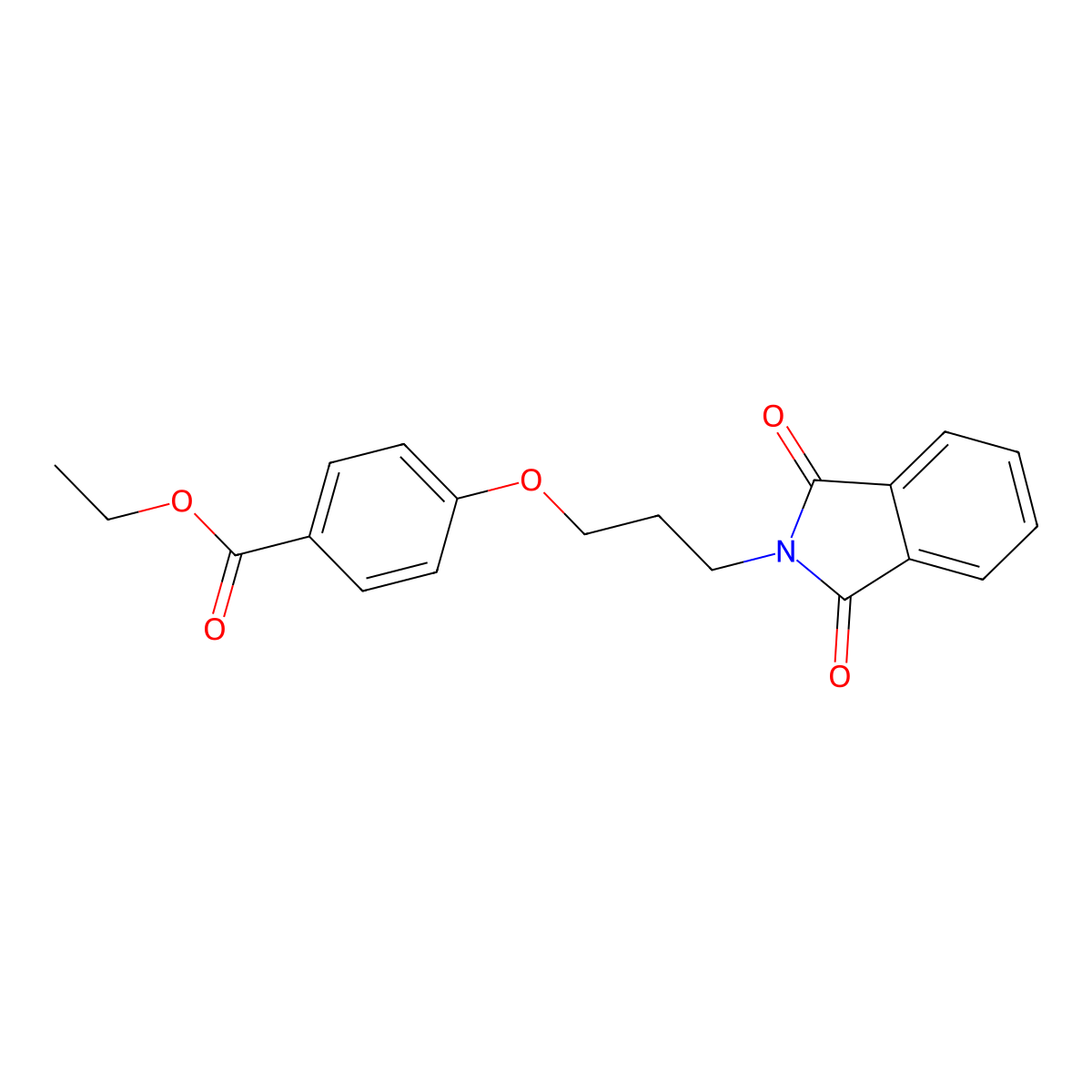 ethyl 4-[3-(1,3-dioxo-1,3-dihydro-2H-isoindol-2-yl)propoxy]benzoate molecular structure, CAS 100840-55-9