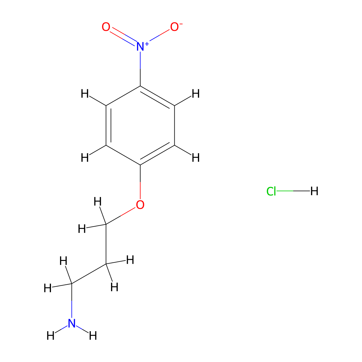 3-(4-Nitrophenoxy)-1-propanamine HCl molecular structure, CAS 100840-64-0