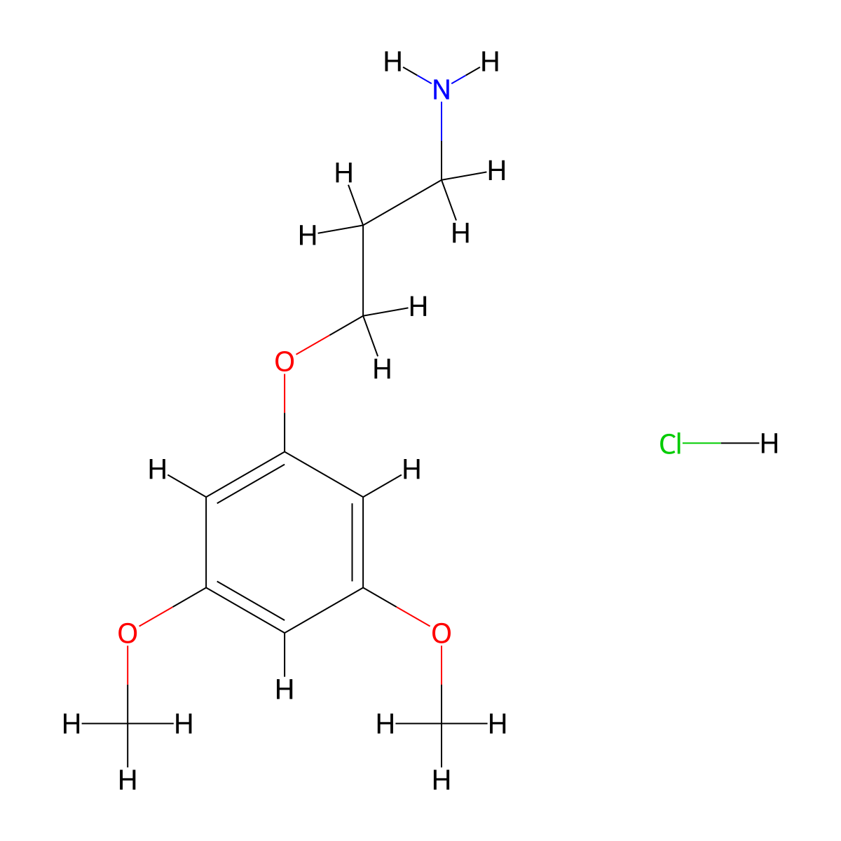 1-(3-Aminopropoxy)-3,5-dimethoxybenzene hydrochloride molecular structure, CAS 100840-66-2