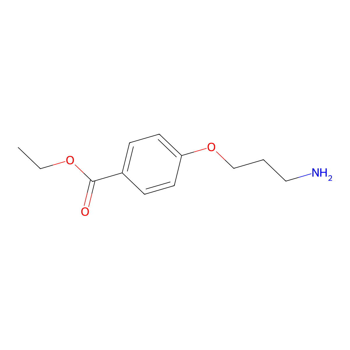 Benzoic acid, 4-(3-aminopropoxy)-, ethyl ester molecular structure, CAS 100840-94-6