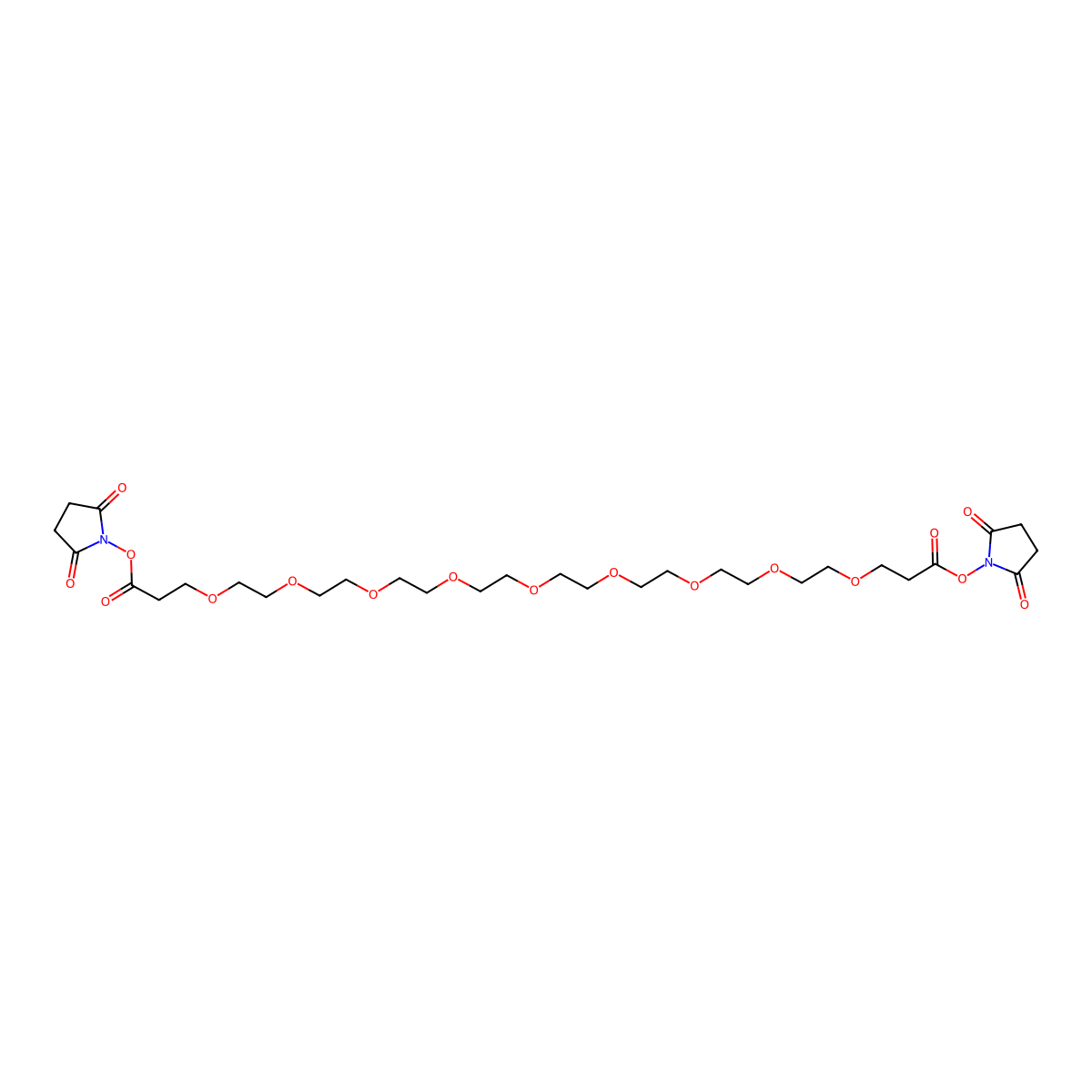 Bis-PEG9-NHS ester molecular structure, CAS 1008402-79-6
