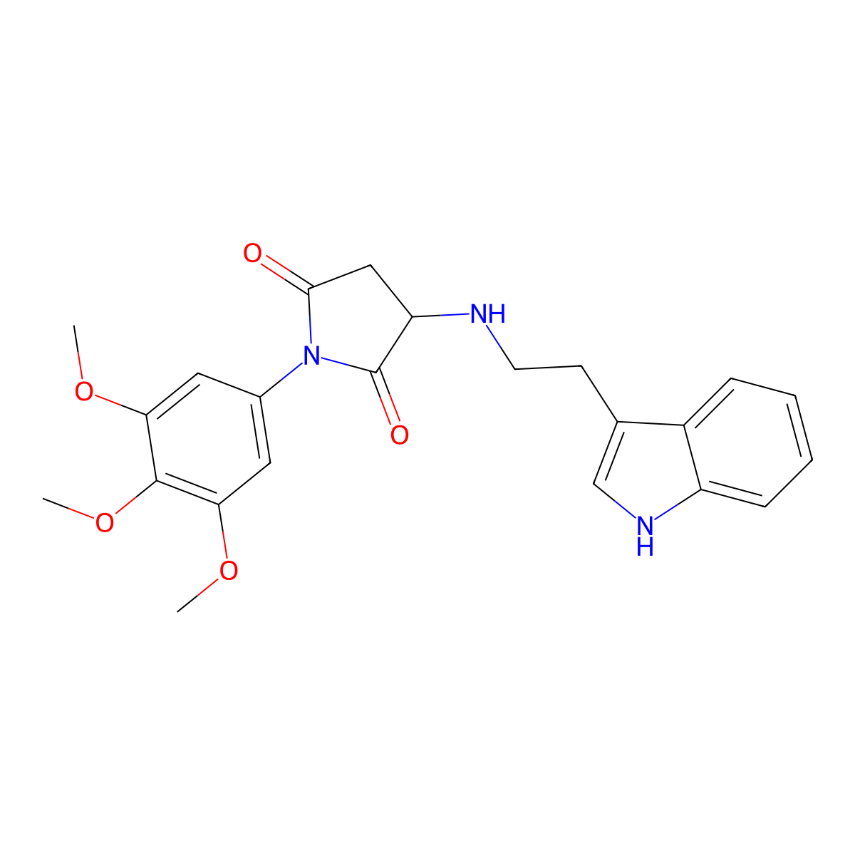 3-{[2-(1H-indol-3-yl)ethyl]amino}-1-(3,4,5-trimethoxyphenyl)pyrrolidine-2,5-dione molecular structure, CAS 1008405-35-3