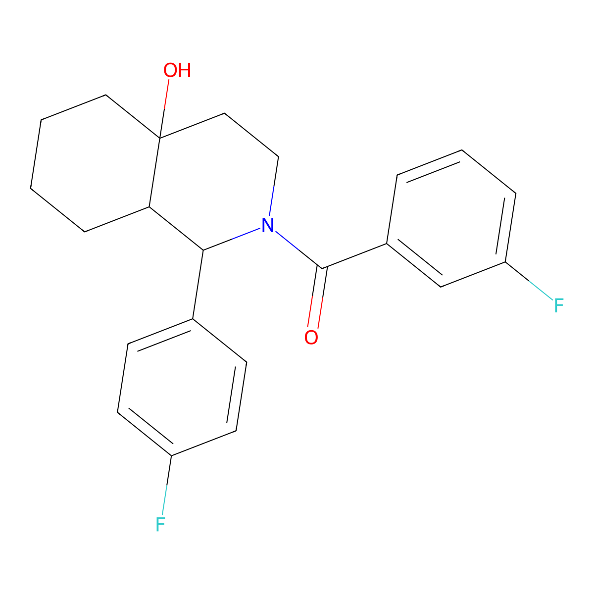 C22H23F2NO2 molecular structure, CAS 1008413-72-6