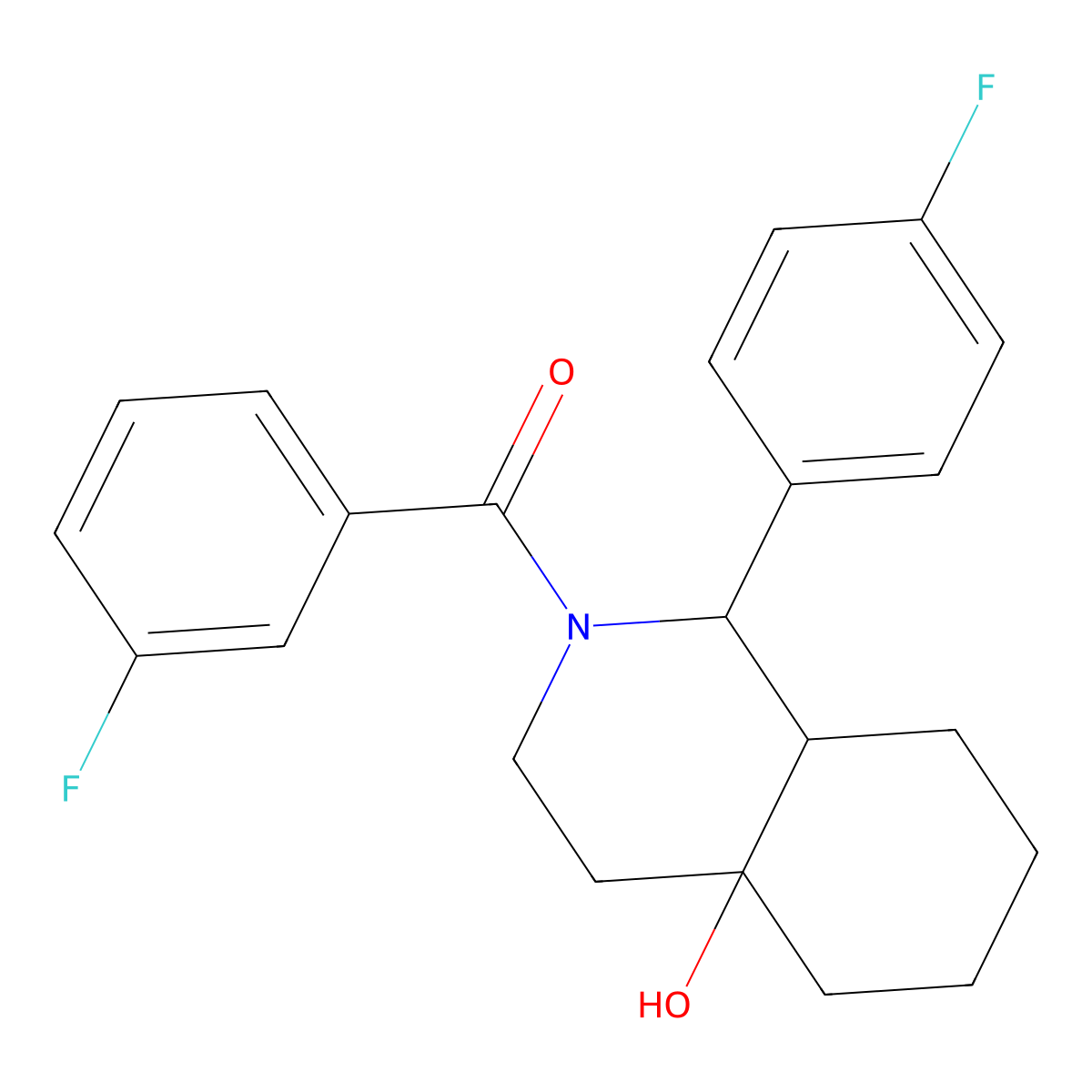 C22H23F2NO2 molecular structure, CAS 1008413-72-6