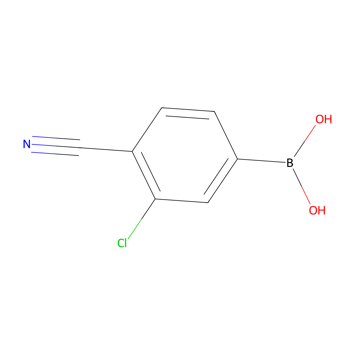 3-Chloro-4-cyanophenylboronic acid molecular structure, CAS 1008415-02-8