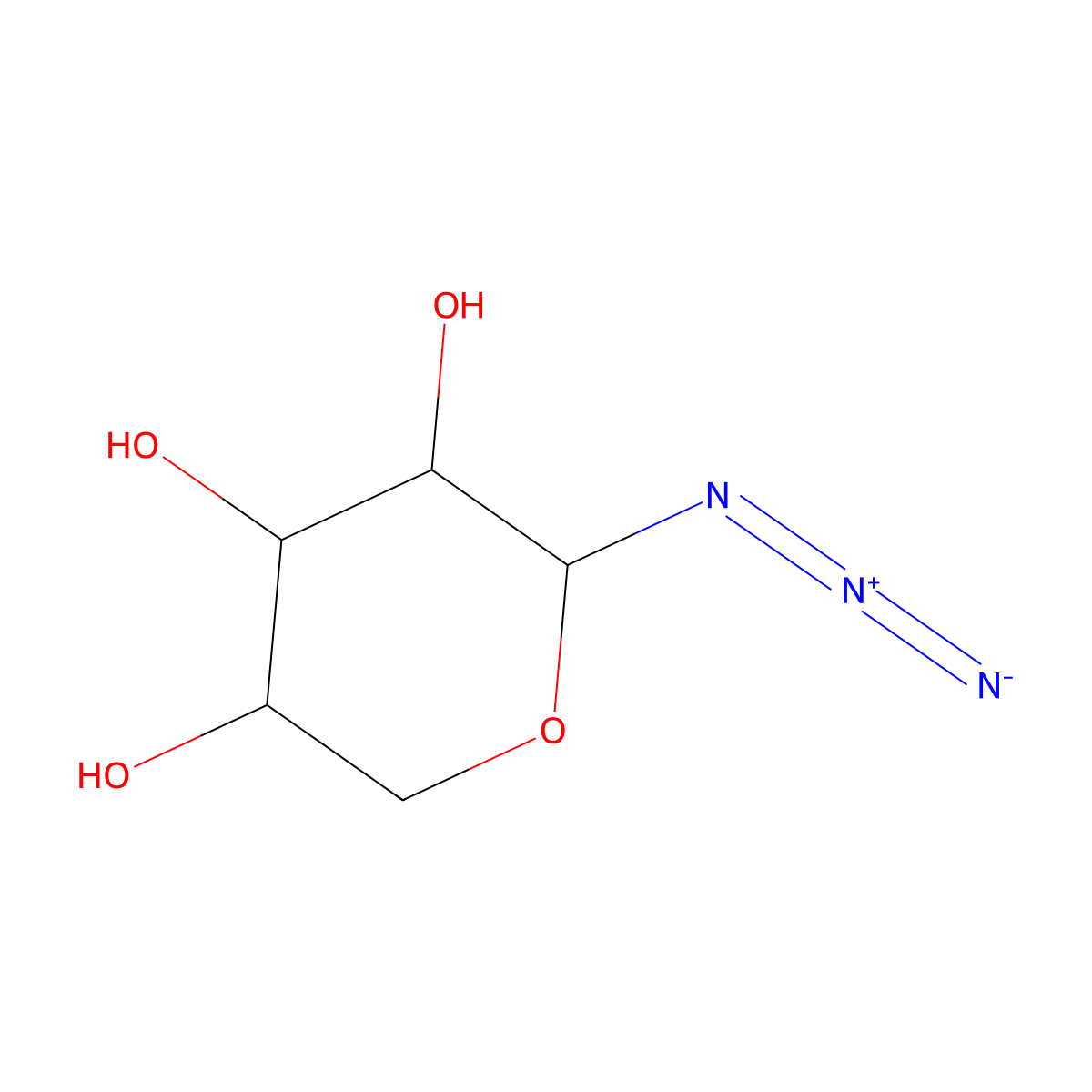 2-Azidooxane-3,4,5-triol molecular structure, CAS 100842-21-5