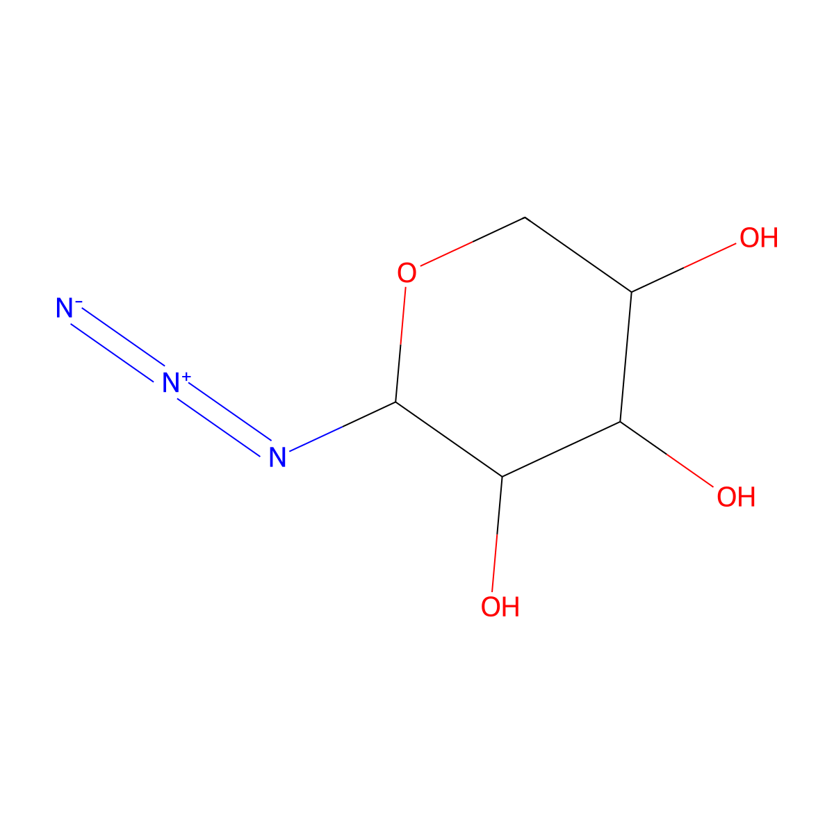 2-Azidooxane-3,4,5-triol molecular structure, CAS 100842-21-5