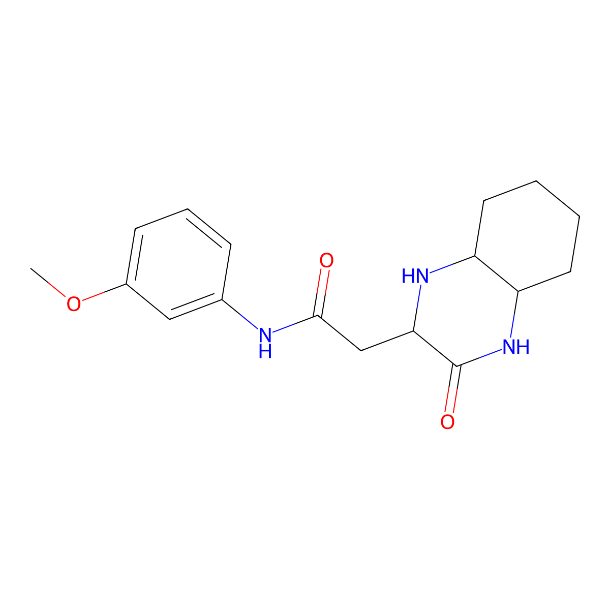 N-(3-methoxyphenyl)-2-(3-oxodecahydroquinoxalin-2-yl)acetamide molecular structure, CAS 1008423-18-4