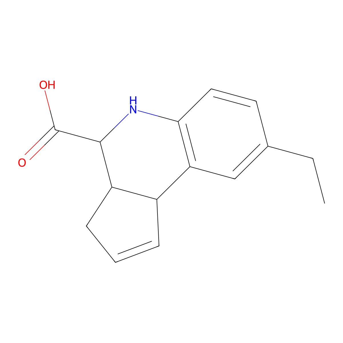 8-ethyl-3a,4,5,9b-tetrahydro-3H-cyclopenta[c]quinoline-4-carboxylic acid molecular structure, CAS 1008423-48-0