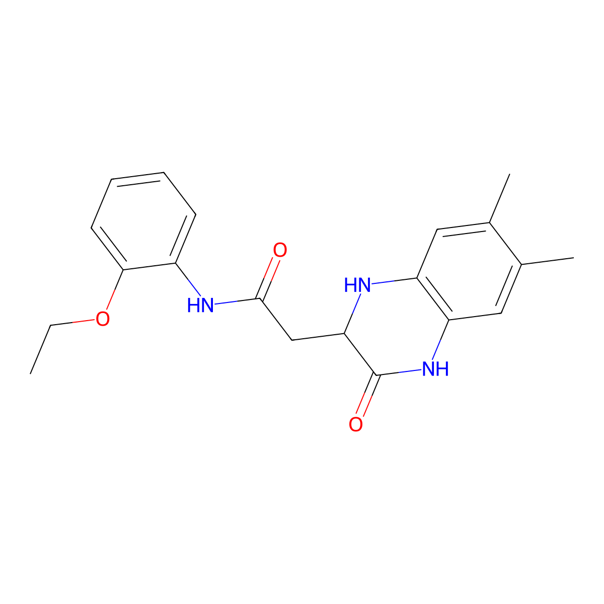 2-(6,7-dimethyl-3-oxo-1,2,3,4-tetrahydroquinoxalin-2-yl)-N-(2-ethoxyphenyl)acetamide molecular structure, CAS 1008426-90-1