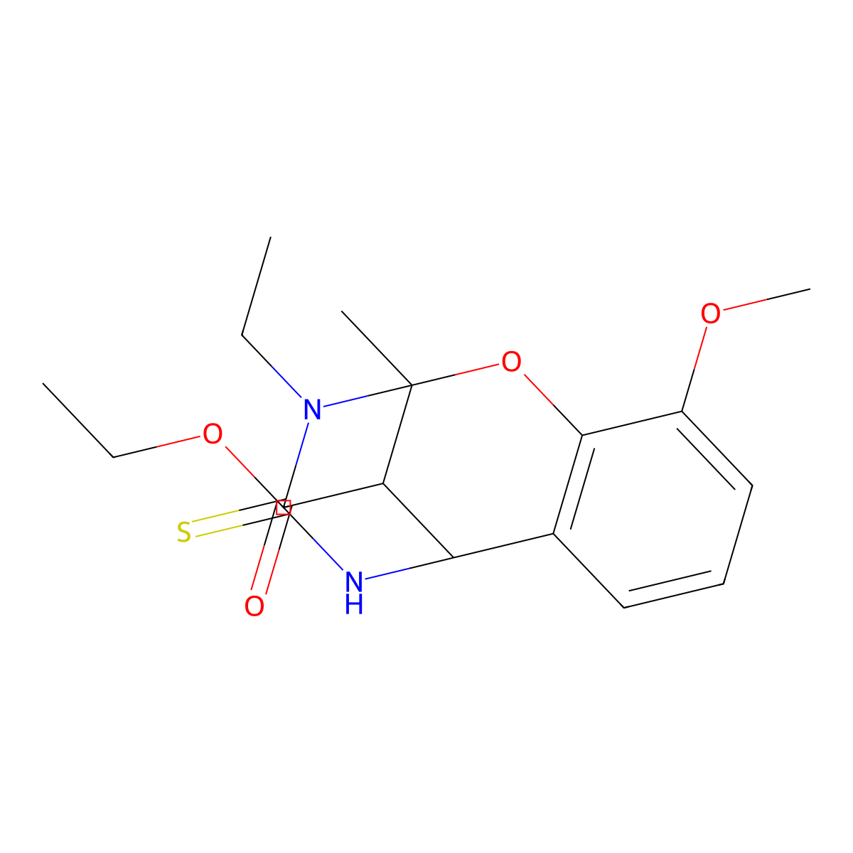 ethyl 3-ethyl-10-methoxy-2-methyl-4-thioxo-3,4,5,6-tetrahydro-2H-2,6-methano-1,3,5-benzoxadiazocine-11-carboxylate molecular structure, CAS 1008434-53-4