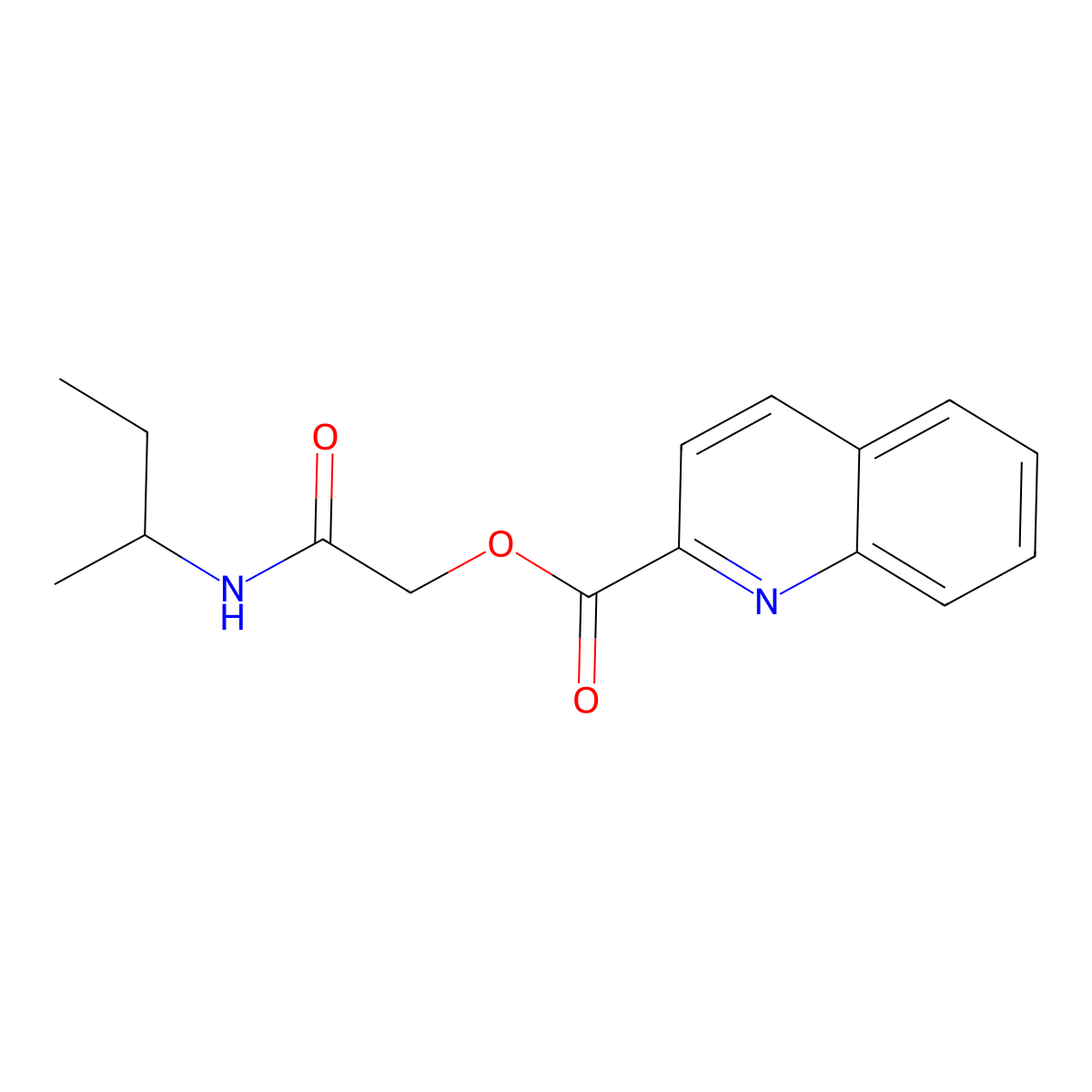 2-(Butan-2-ylamino)-2-oxoethyl quinoline-2-carboxylate molecular structure, CAS 1008435-52-6