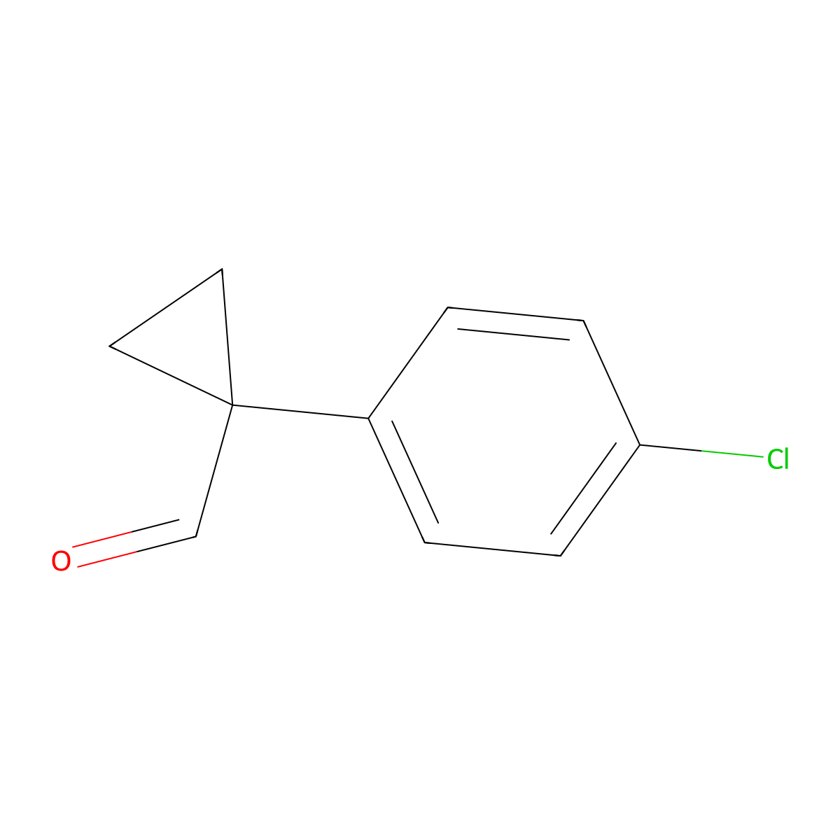 1-(4-Chlorophenyl)cyclopropanecarbaldehyde molecular structure, CAS 100845-90-7
