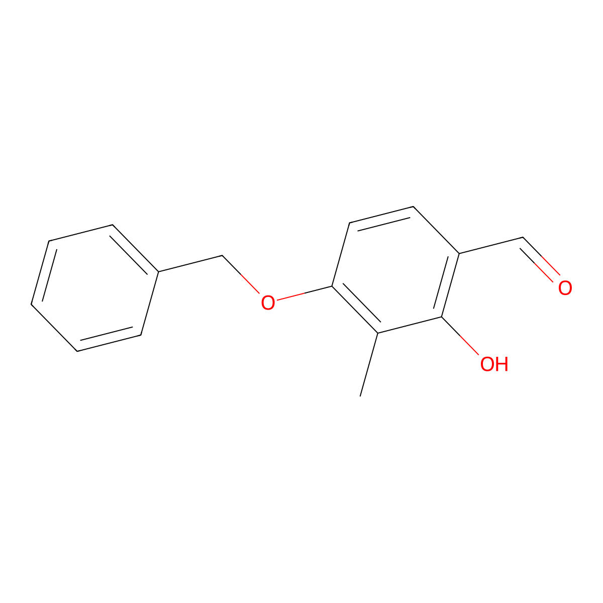 4-(Benzyloxy)-2-hydroxy-3-methylbenzaldehyde molecular structure, CAS 1008450-80-3