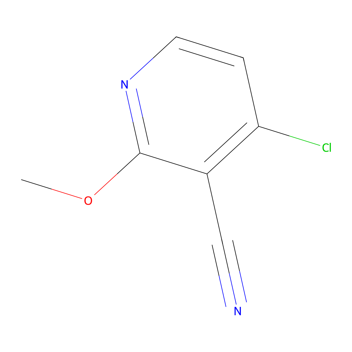 4-Chloro-2-methoxypyridine-3-carbonitrile molecular structure, CAS 1008451-56-6