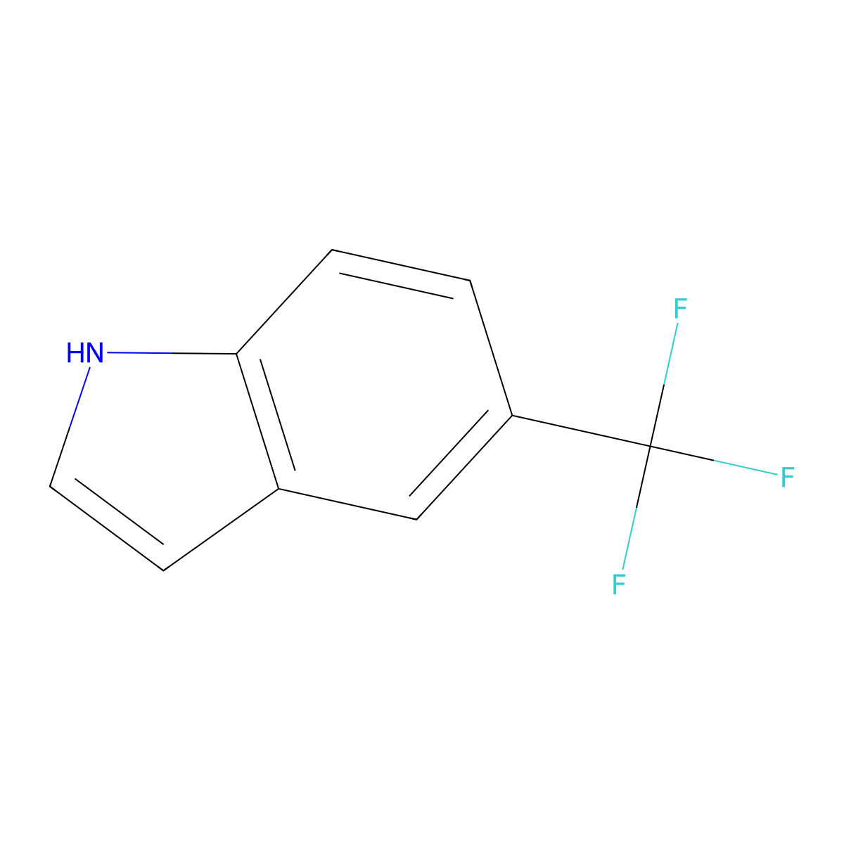 5-(trifluoromethyl)-1H-indole molecular structure, CAS 100846-24-0