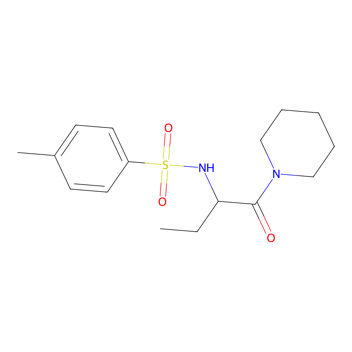 2-{[(4-Methylphenyl)sulfonyl]amino}-1-piperidylbutan-1-one molecular structure, CAS 1008462-82-5
