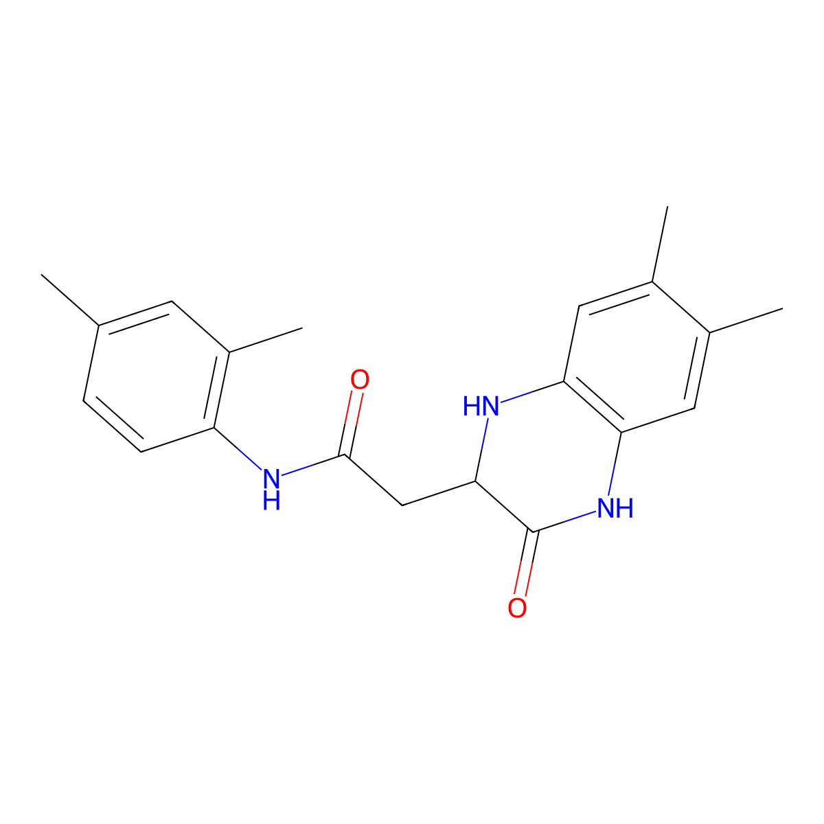 2-(6,7-dimethyl-3-oxo-1,2,3,4-tetrahydroquinoxalin-2-yl)-N-(2,4-dimethylphenyl)acetamide molecular structure, CAS 1008463-10-2