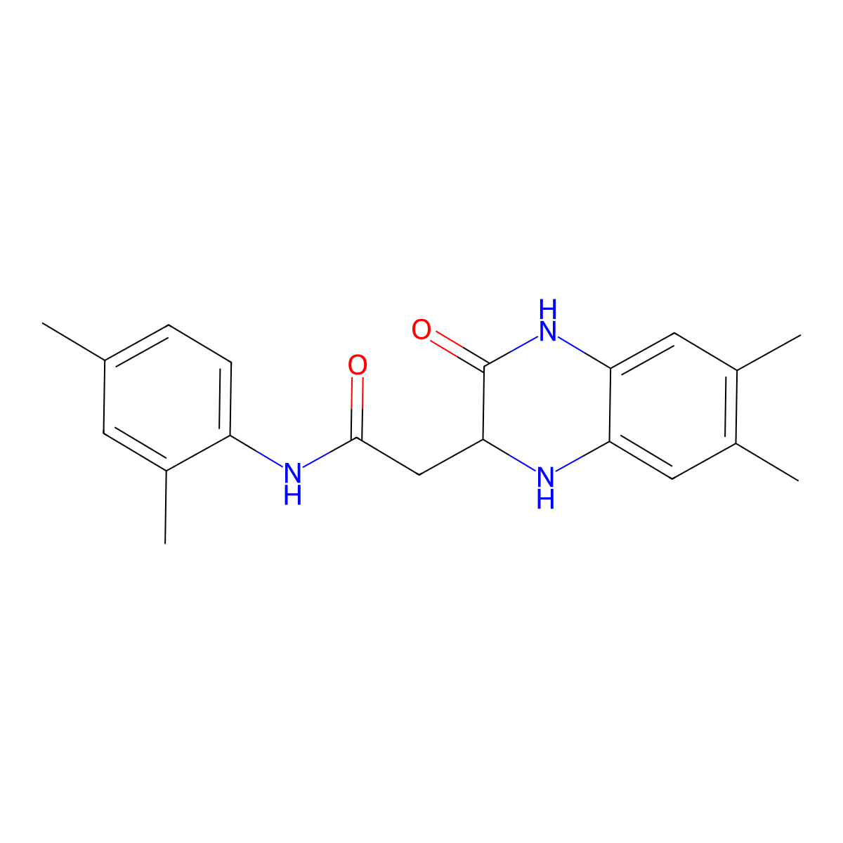 2-(6,7-dimethyl-3-oxo-1,2,3,4-tetrahydroquinoxalin-2-yl)-N-(2,4-dimethylphenyl)acetamide molecular structure, CAS 1008463-10-2