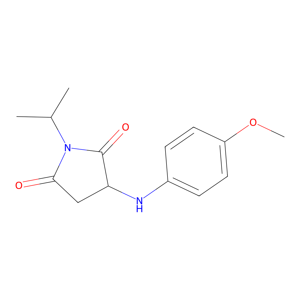 1-Isopropyl-3-((4-methoxyphenyl)amino)pyrrolidine-2,5-dione molecular structure, CAS 1008463-68-0
