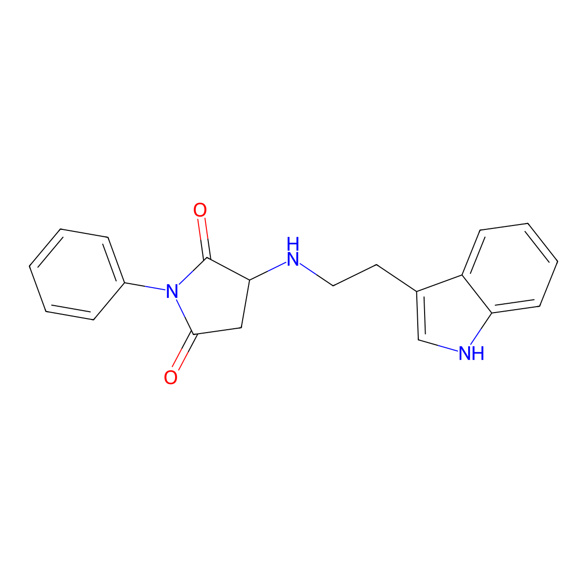 3-{[2-(1H-indol-3-yl)ethyl]amino}-1-phenylpyrrolidine-2,5-dione molecular structure, CAS 1008477-71-1